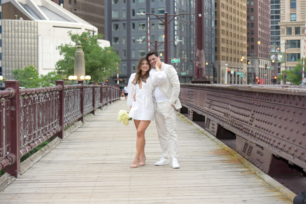 Beautiful engagement at Downtown Chicago